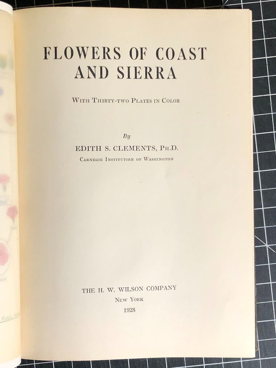 Flowers of Coast and Sierra by Edith S. Clements HC 1st/1st 32 Plates 1928