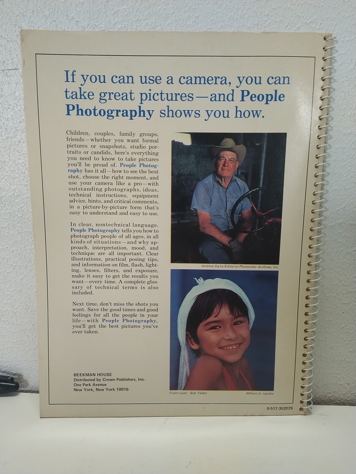 People Photography How to Take Better Pictures 1982 Ring Wire Bound