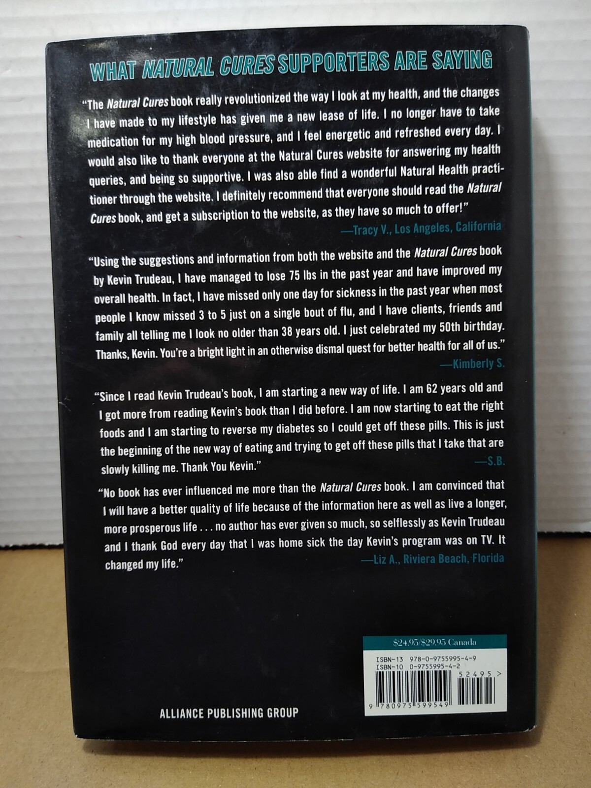 Kevin Trudeau – Natural Cures & More Natural Cures Revealed – 2 Hardcovers w/ DJ