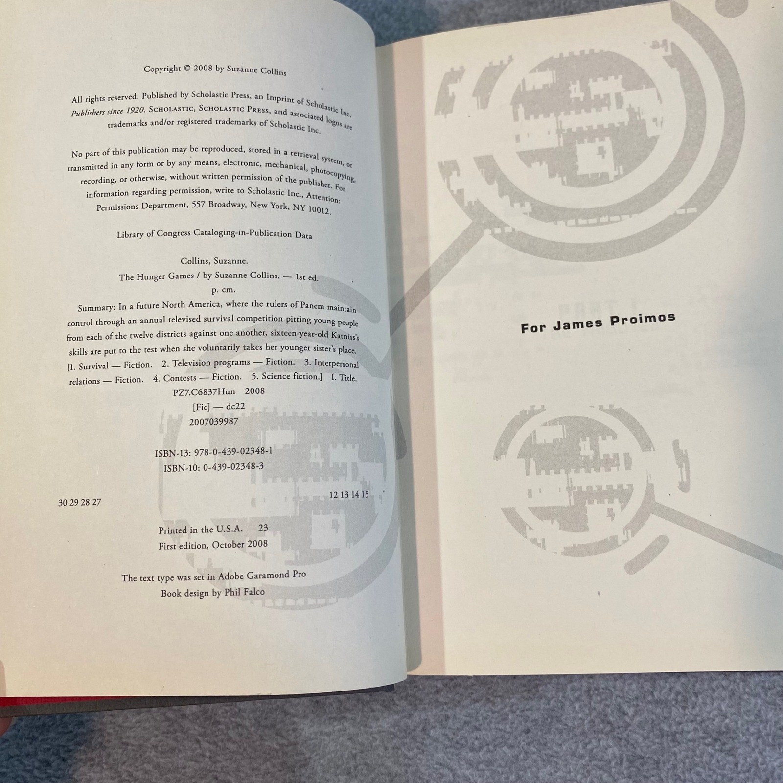 The Hunger Games Book Gold Mockingjay 1st Ed Hardcover Survival No Dust Jacket