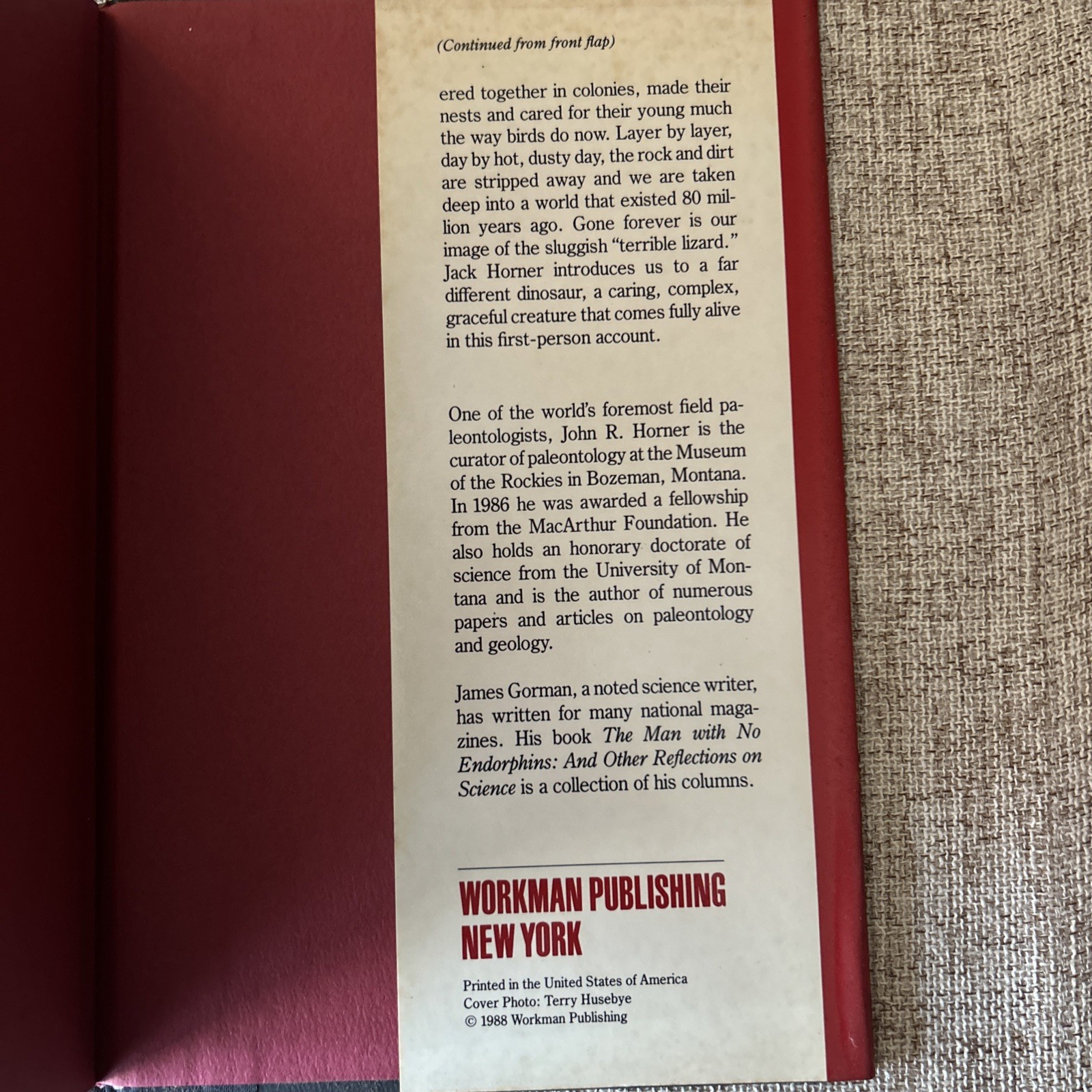 Digging Dinosaurs by James Gorman and John R. Horner (1988, 1st Edition)