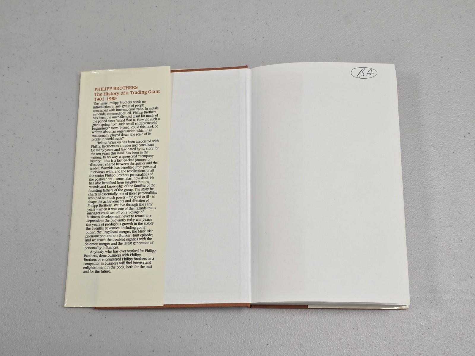 Philipp Brothers: The History of A Trading Giant 1901-1985 – Helmut Waszkis RARE