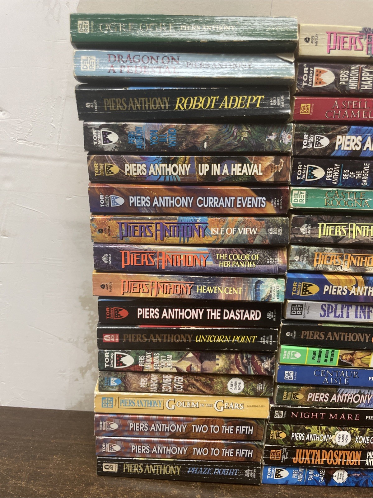 Piers Anthony Fantasy Sci-Fi Book Lot 35 PB Xanth MAGIC Adventure Fiction
