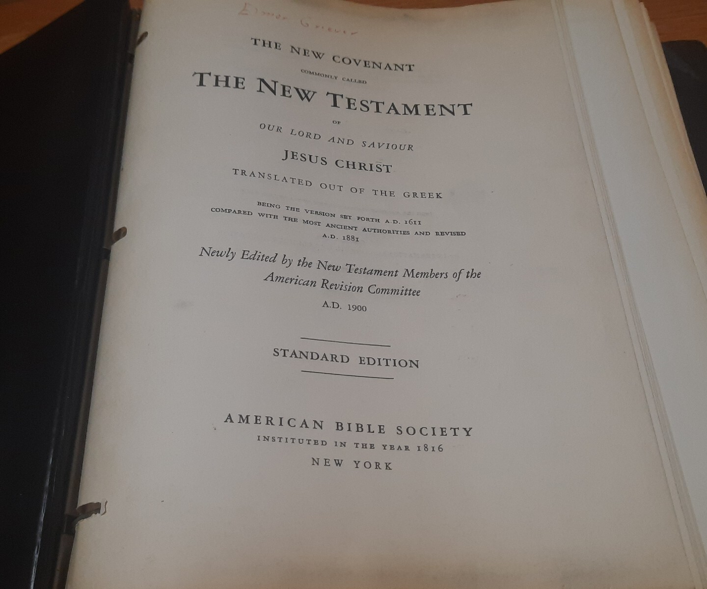 ASV American Standard Version of the New Testament Three Ring Wide Margin Bible
