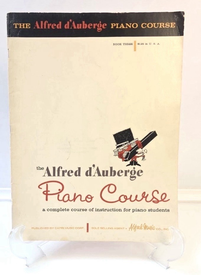 Vintage Alfred d’Auberge Piano Course Book 3 Lesson Book Music Instruction