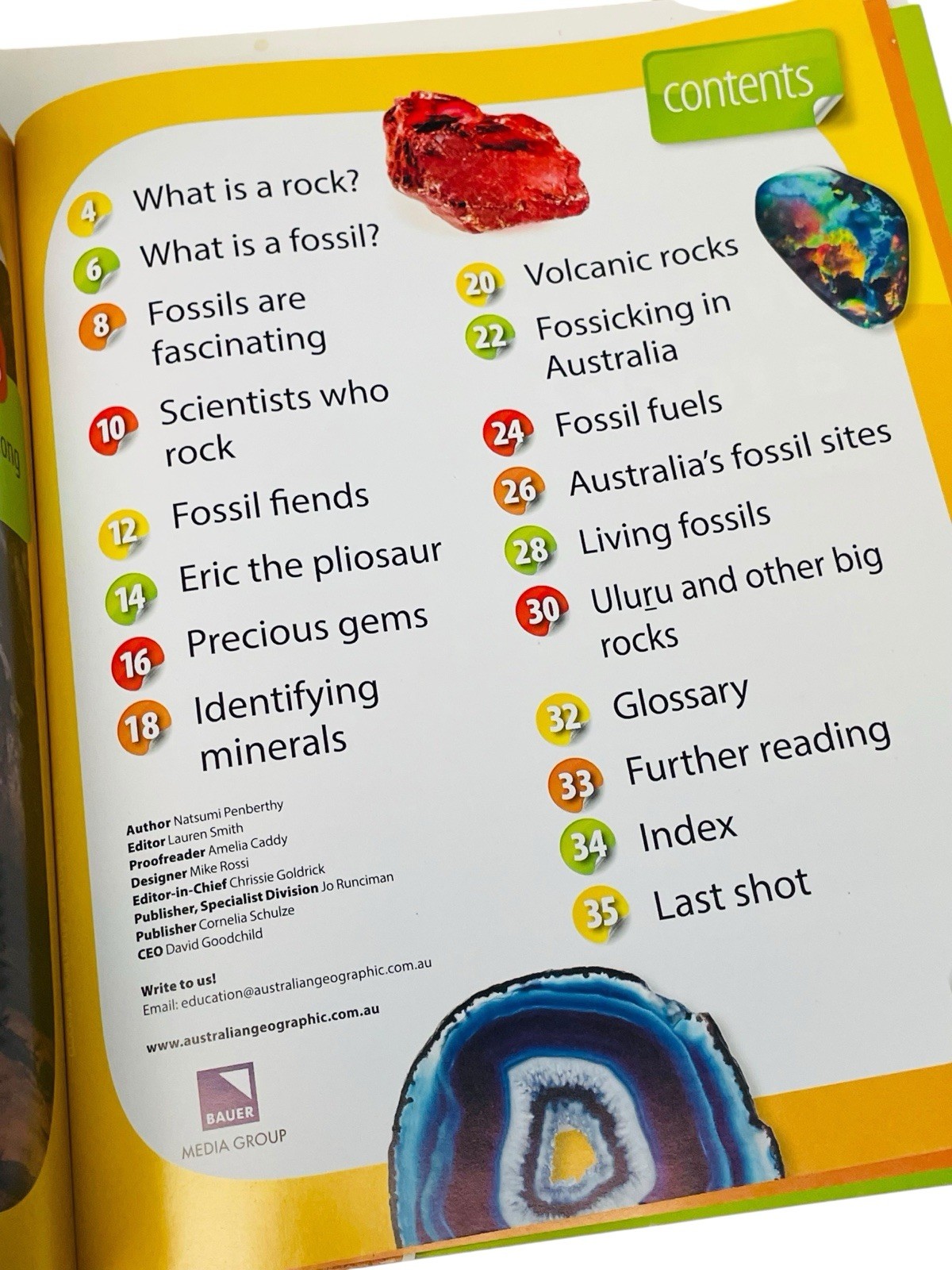 All About Australia Rocks and Fossils Australian Geographic 35 Pages Paperback