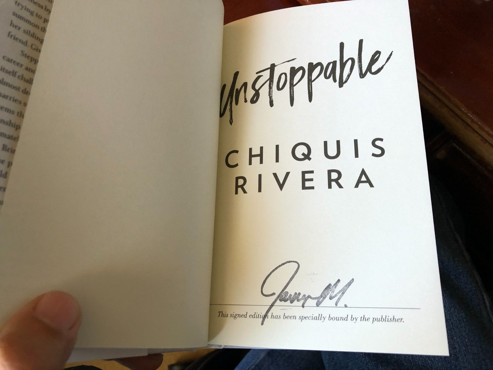 “Unstoppable” by Chiquis Rivera Signed HC 1st 2022 Atria Books