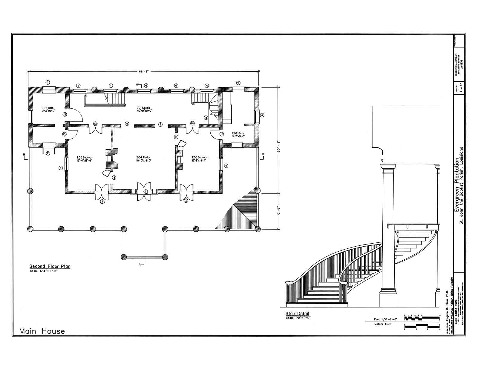 Evergreen Plantation Drawings, Edgard LA – Historic House Plans