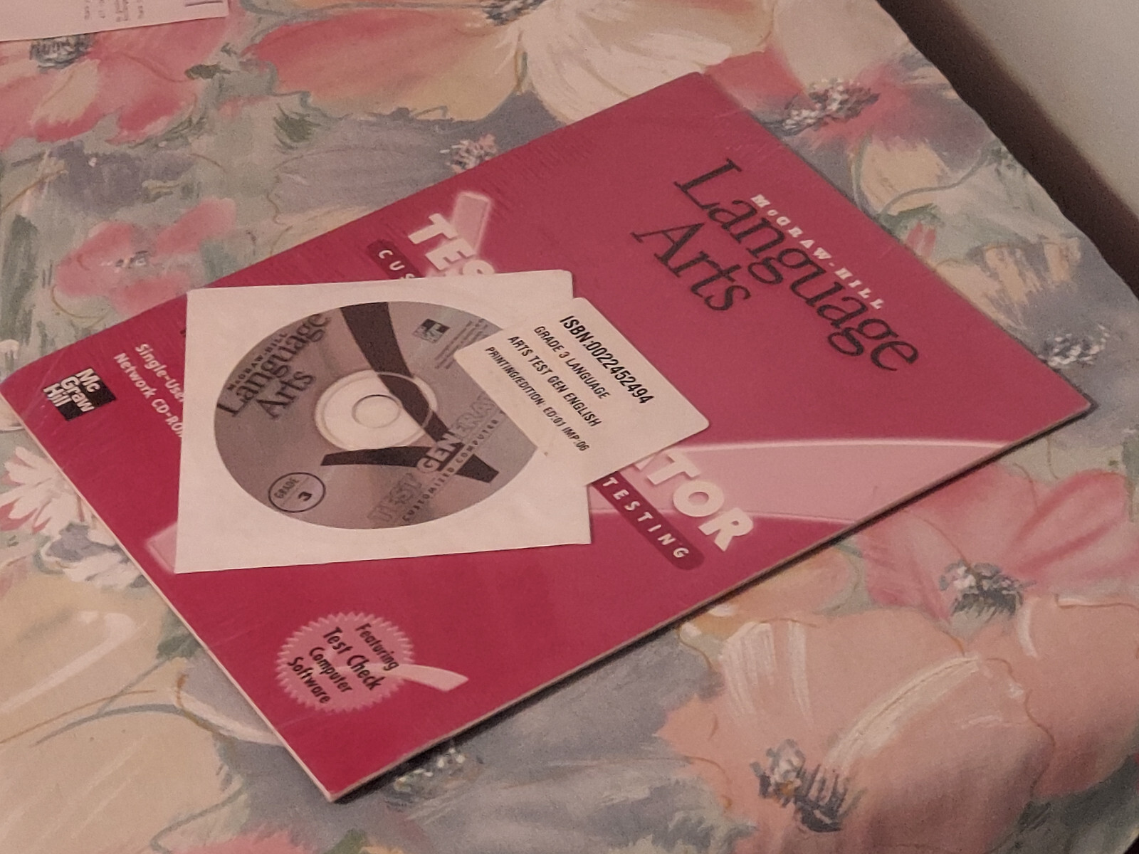 Language Arts Test Generator 3rd Grade Arts Test General English w/CD NEW Sealed