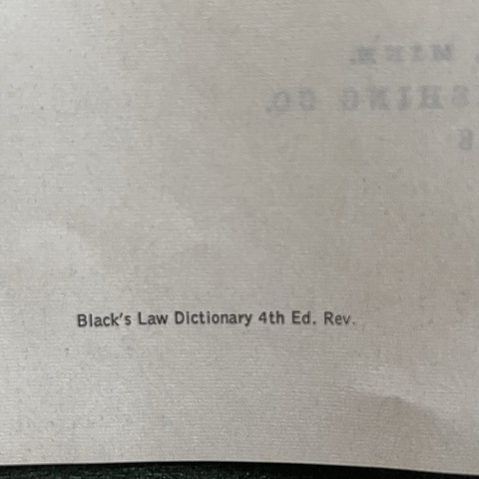 Black’s Law Dictionary – Revised 4th Edition (1968, HC) Henry Campbell MCM Vtg