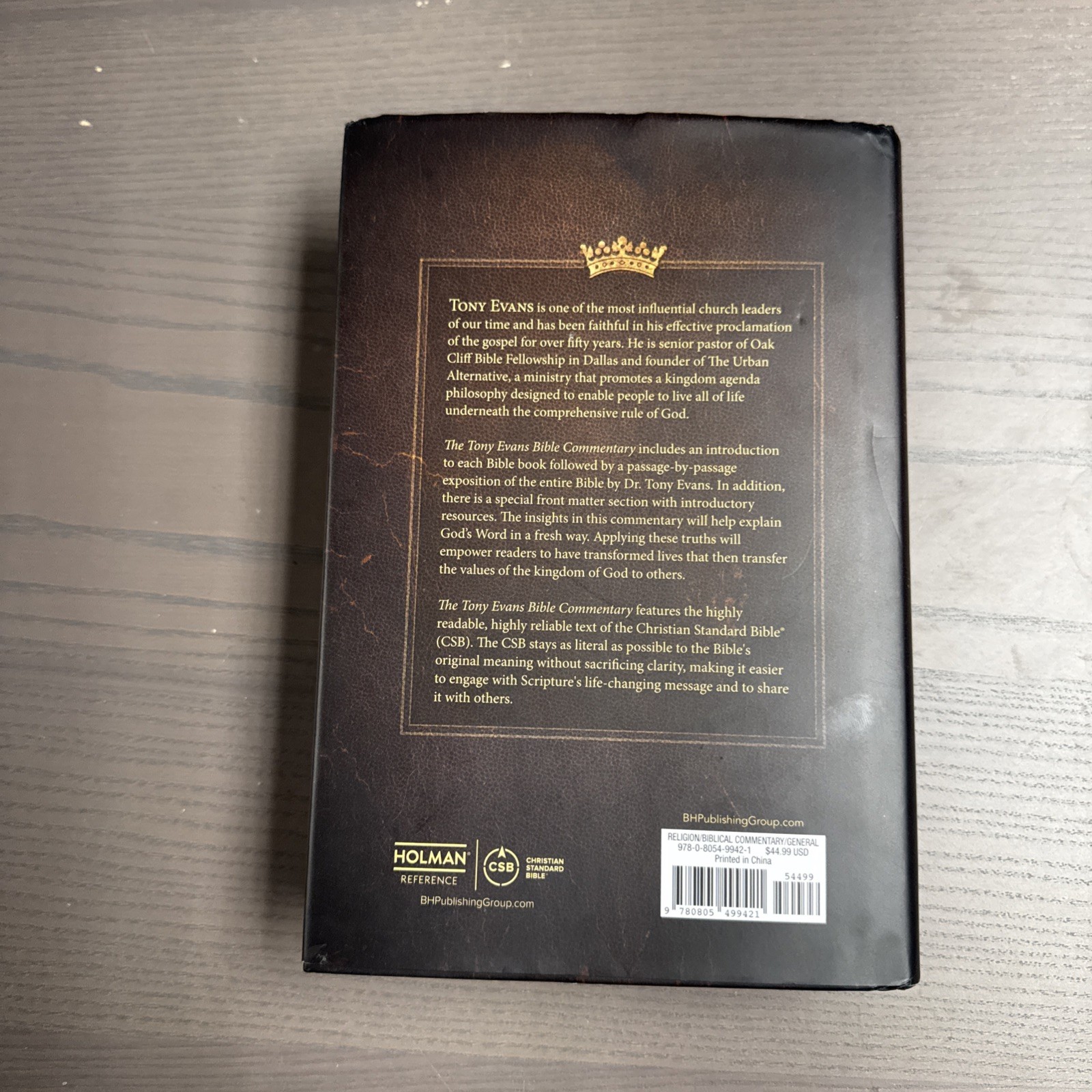 The Tony Evans Bible Commentary Hardcover Book With Dust Jacket