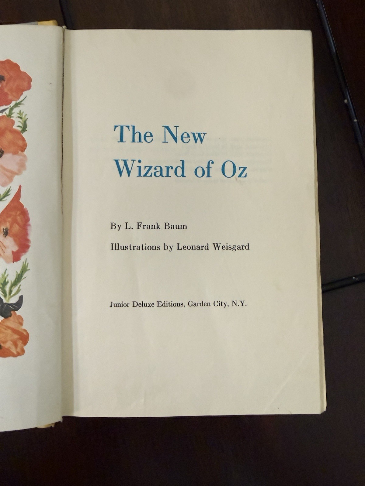 The New Wizard of Oz by L. Frank Baum Illustrated HC Leonard Weisgard 1944