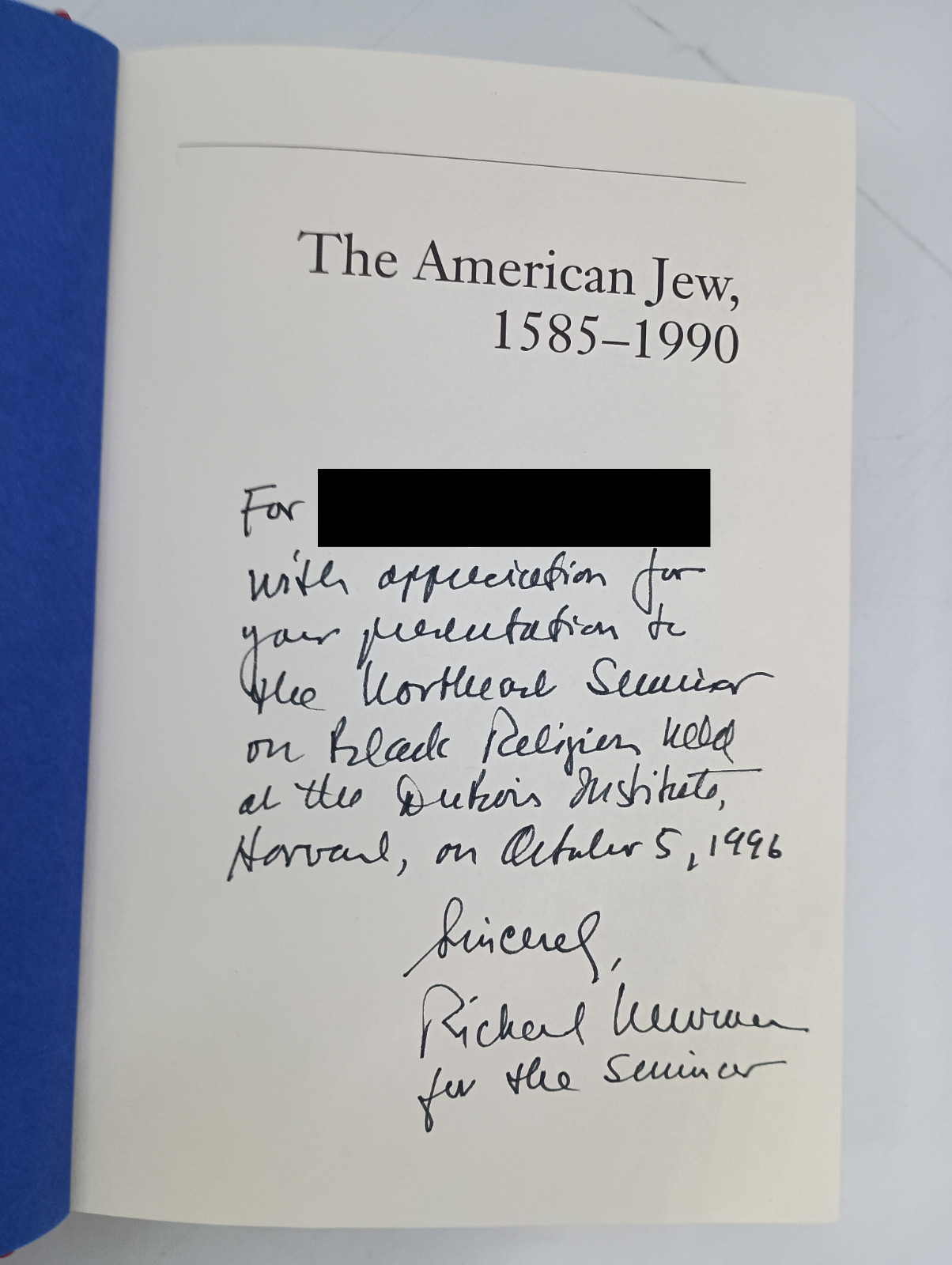 The American Jew 1585 – 1990 A History. Jacob Rader Marcus. 1st Printing.