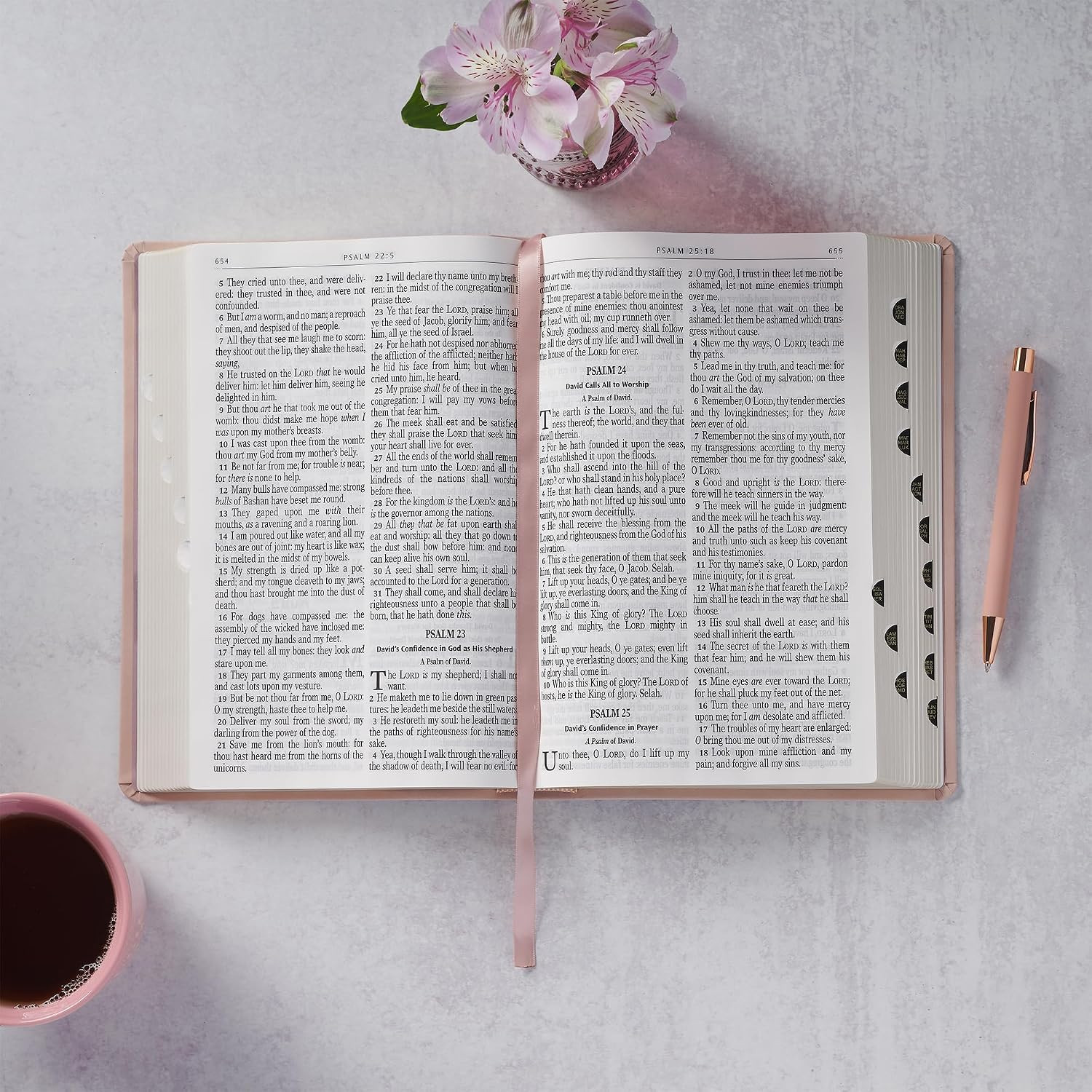 KJV Holy Bible, Giant Print Full-Size Faux Leather Red Letter Edition – Thumb