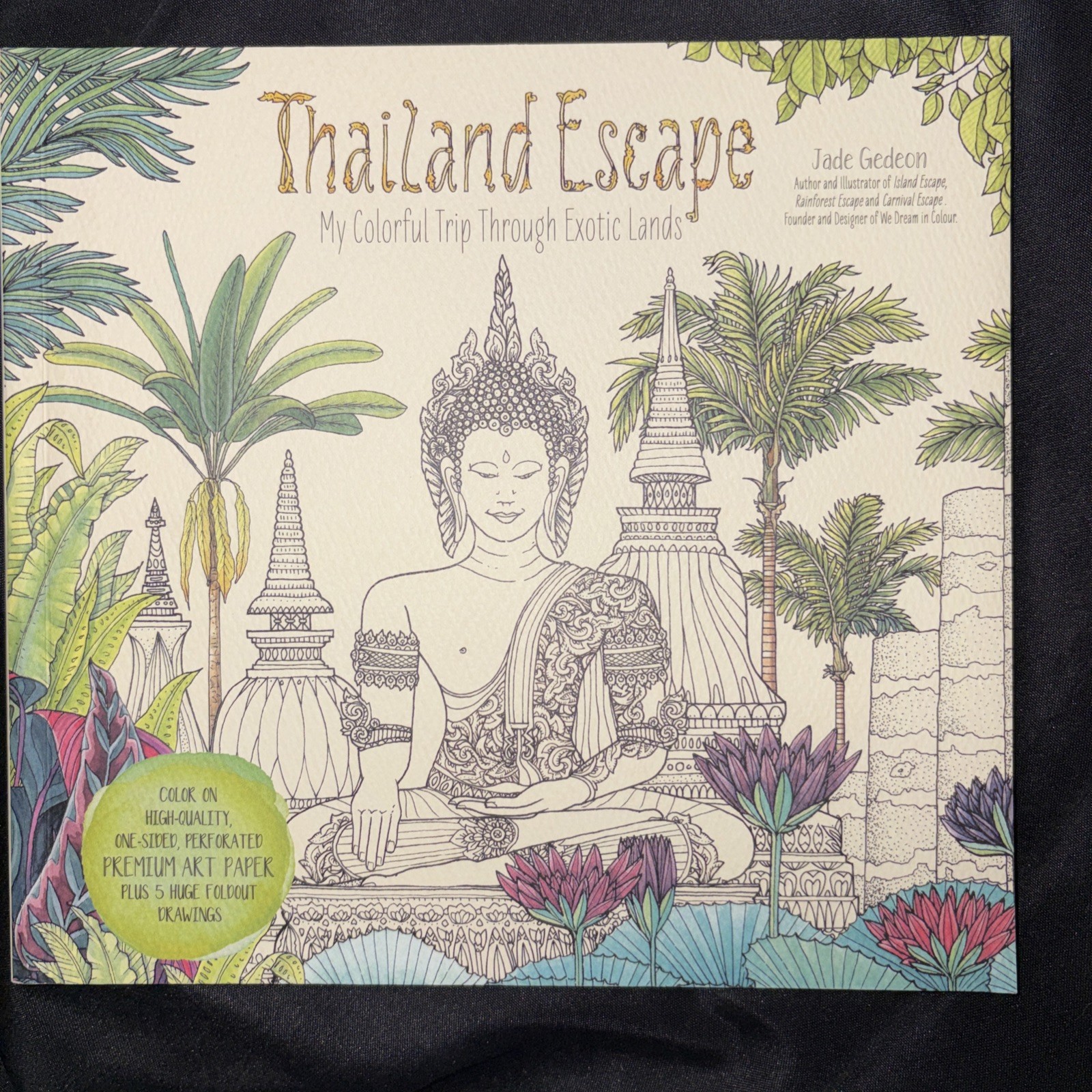 4 Adult Coloring Books by Jade Gedeon On Thick Paper 2016, 2017