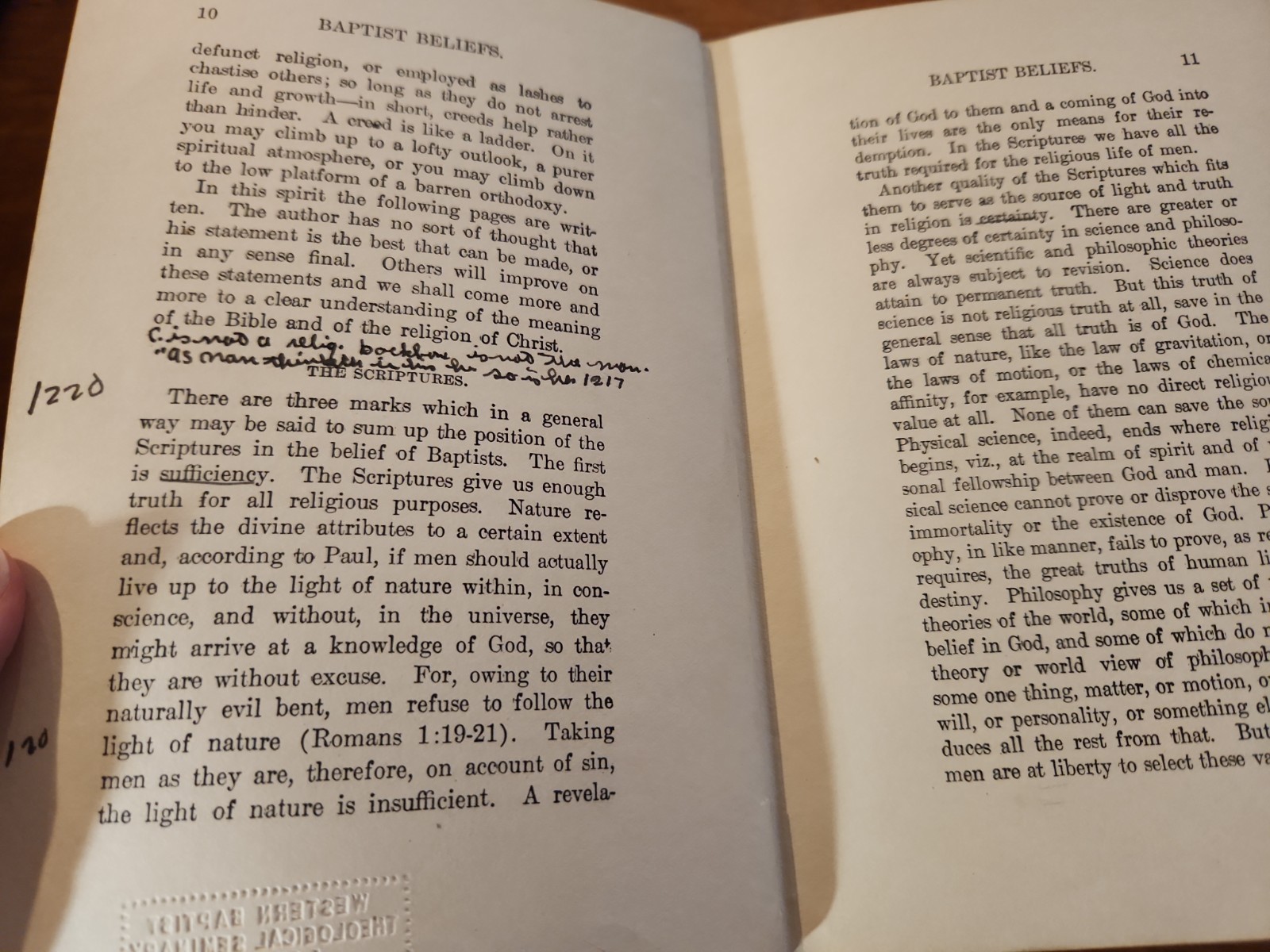 Baptist Beliefs by E. Y. Mullins Antique Hardcover 1912