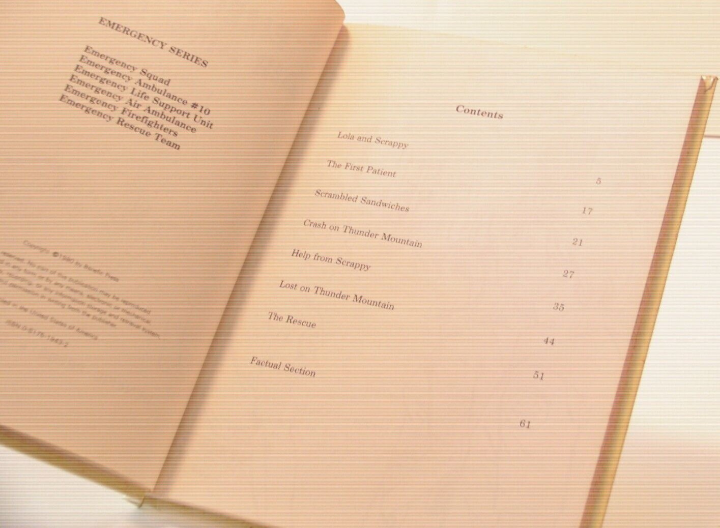 EMERGENCY Worker Set (5 of 6 titles)  By Anabel Dean – Hardcover- Benefic Press