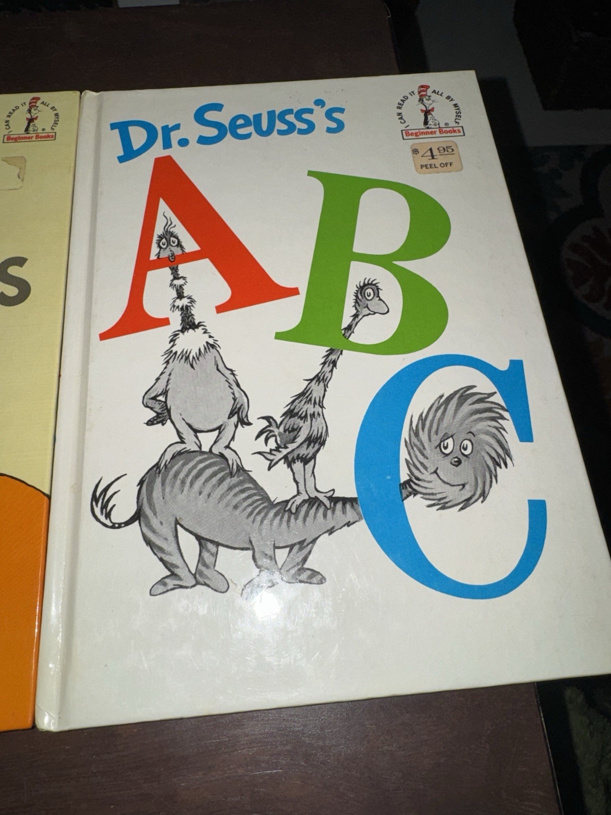 3 Vintage Hardcover Dr Suess Children’s Books Fox In Socks ABC Mr Brown Beginner