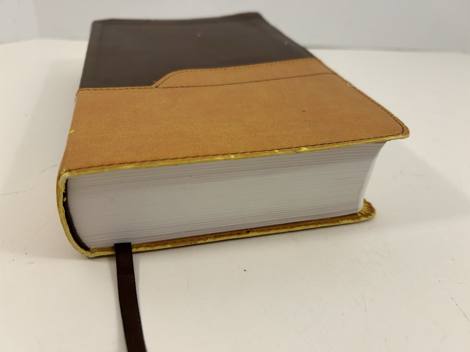 Holy Bible NIV Large Print Zondervan Italian Duo-Tone Leather