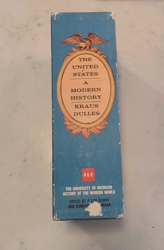 THE UNITED STATES A MODERN HISTORY BY KRAUS DULLES 2 VOL. HC BOOK BOX SET 1959