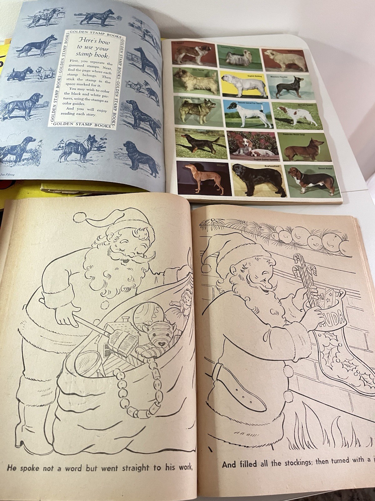 Vintage Coloring Book Lot 60s 70s VTG CHRISTMAS | Birds | Big Whooper | UNUSED