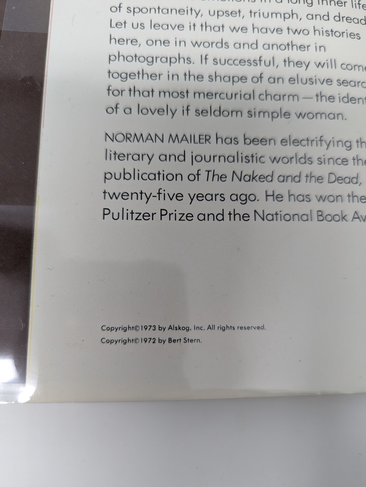 Marilyn : A Biography by Norman Mailer (1973, 1st Edition Hardcover)