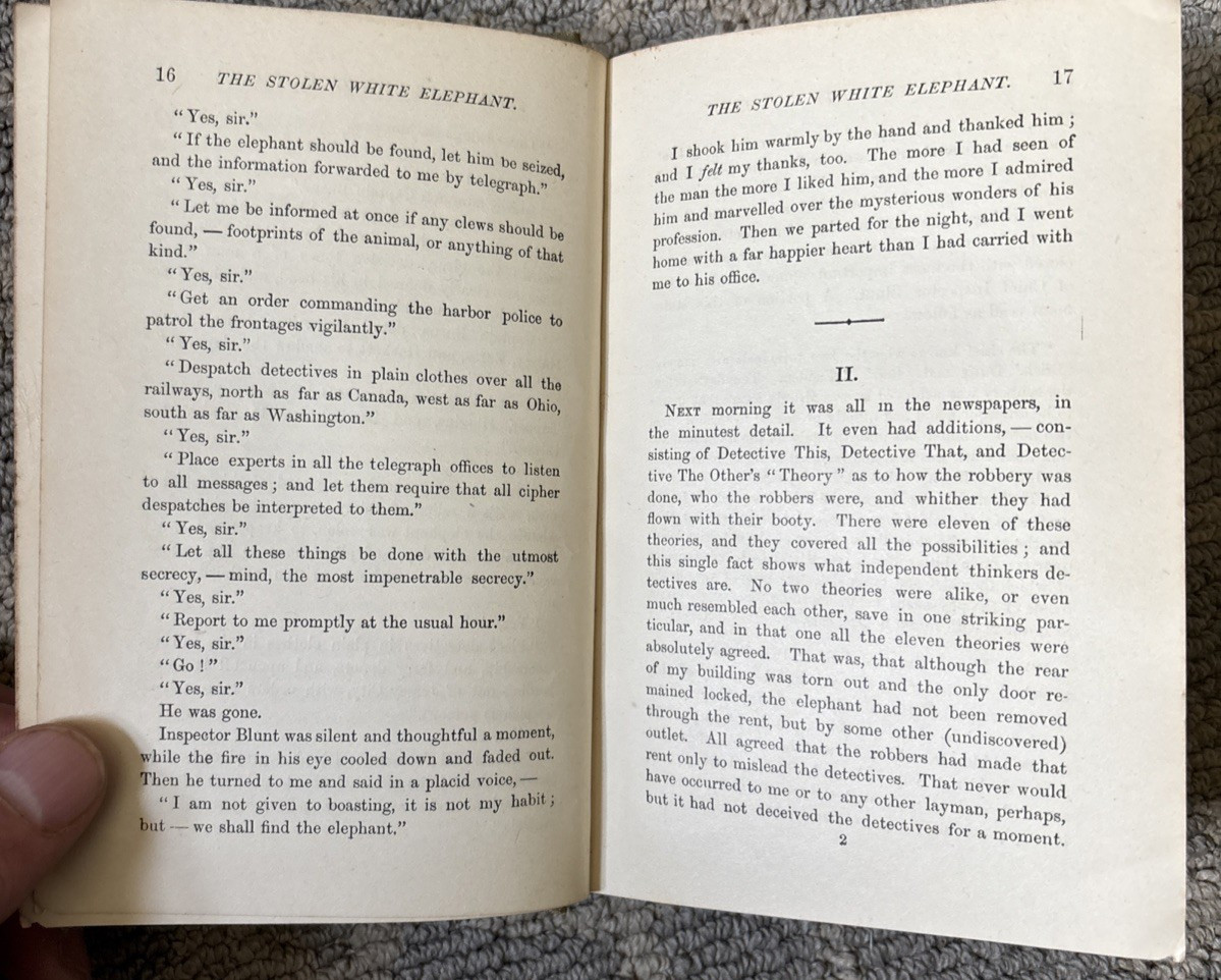 The Stolen White Elephant Mark Twain 1888