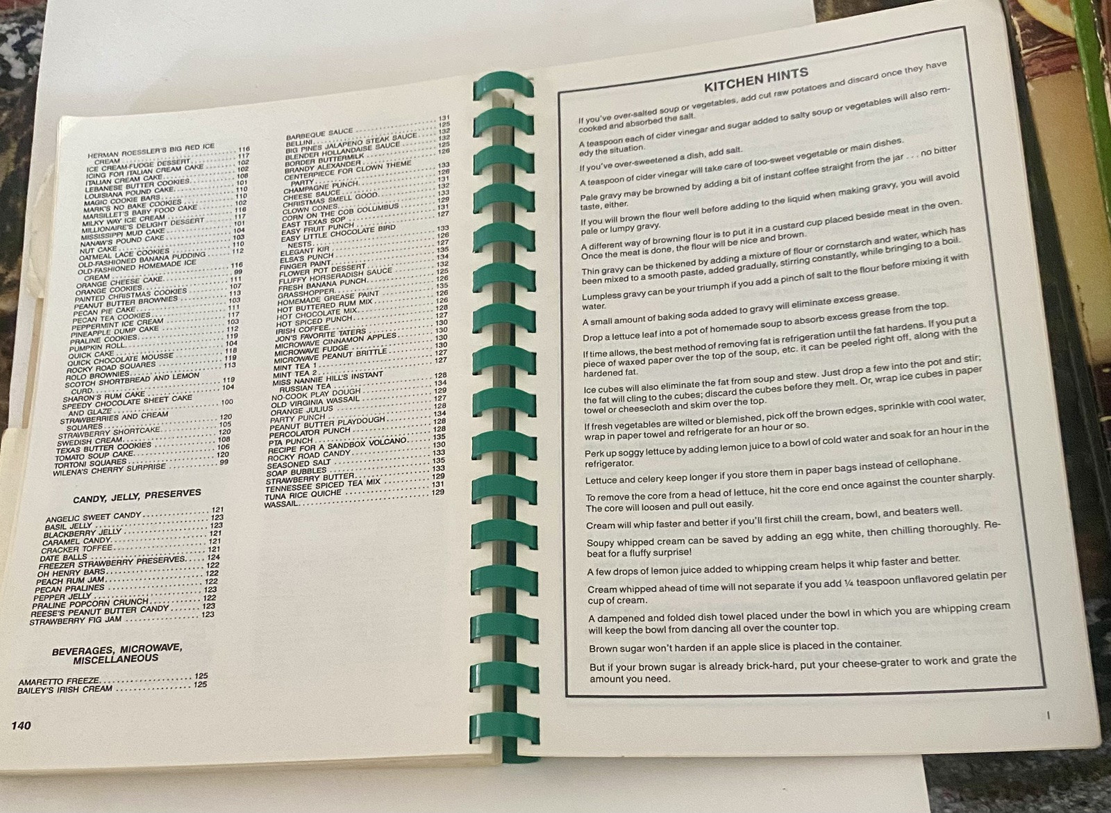 VTG Cypress Junior Women’s Cookbook 1988- 1989 Harrison County Texas 140 Pages