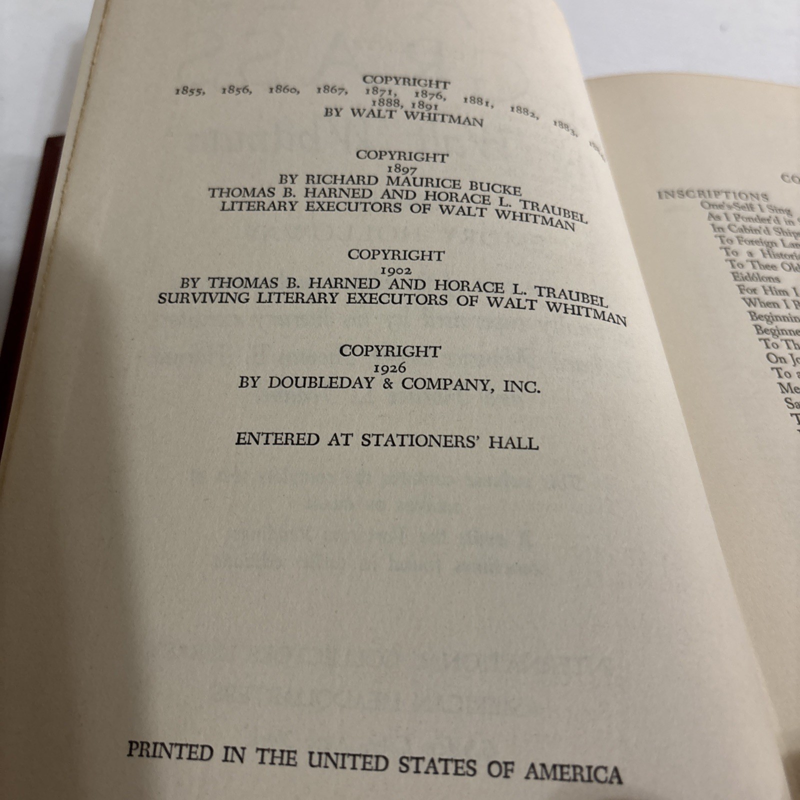 Leaves of Grass by Walt Whitman 1926 HC International Collectors Library