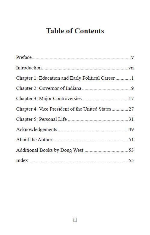 Vice President Mike Pence – A Short Biography – Book