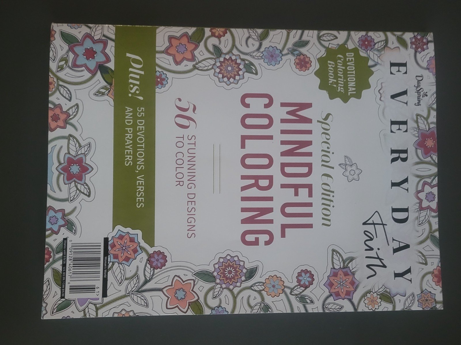 Special Edition Mindful Coloring – Everyday Faith-55 Devotions, Verses & Prayers