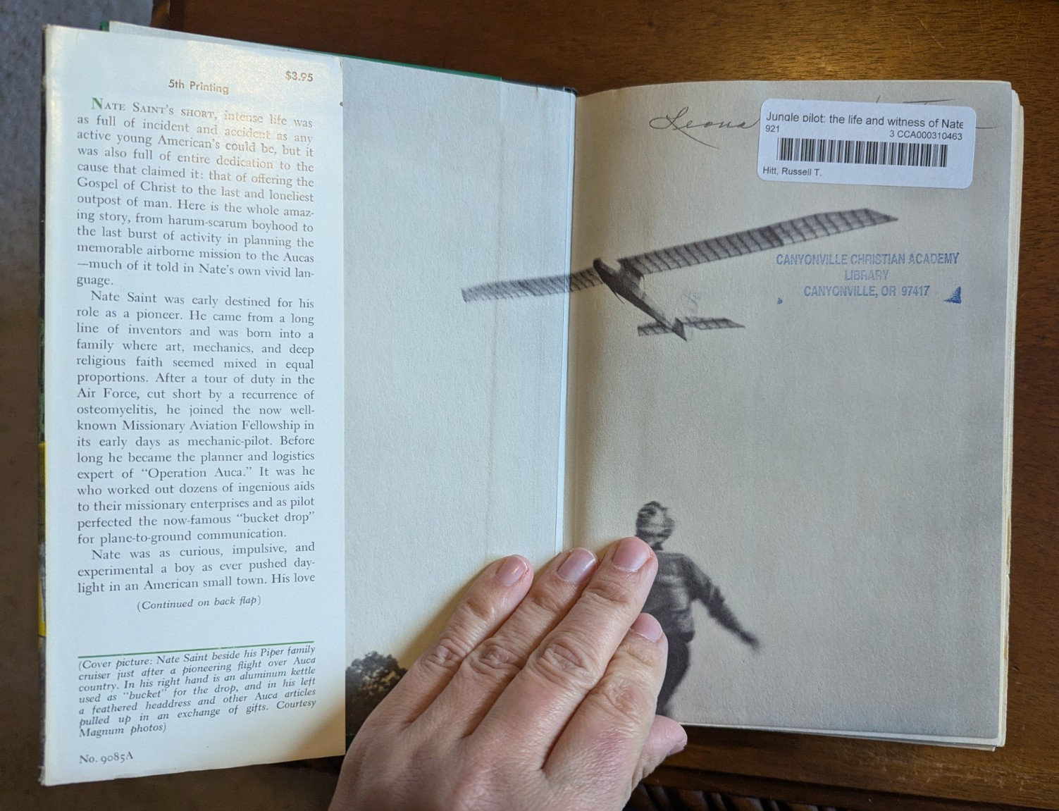 Jungle Pilot (Nate Saint) by Rossell T. Hitt, 1959 HC DJ Ex-Library