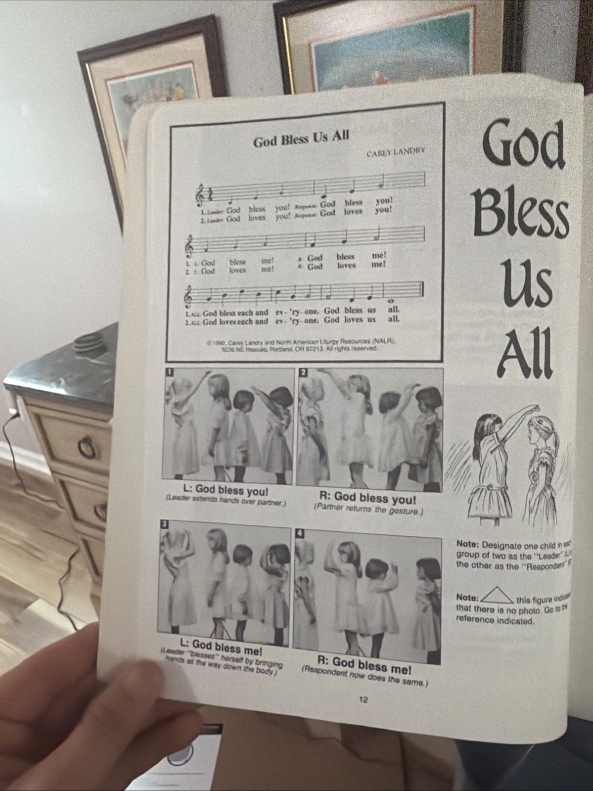 Hi God Gesture Book Carey Landry Carol Jean Longhorn OCP Publications Good Cond