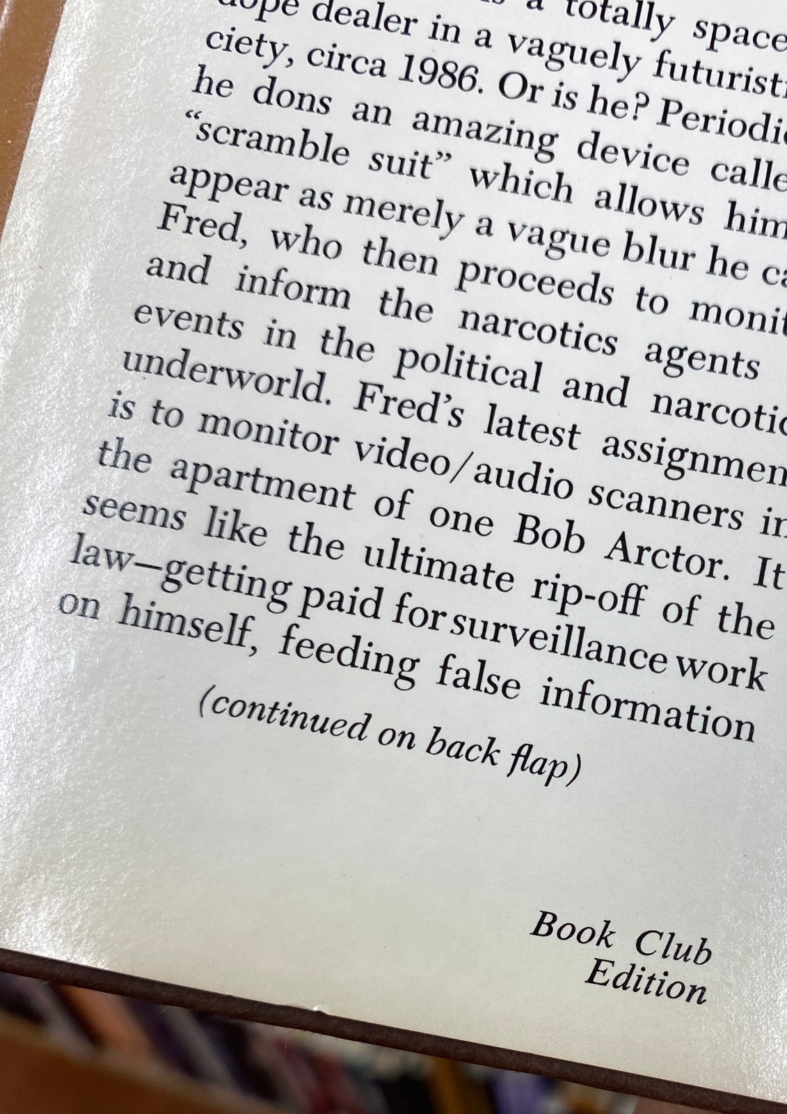A Scanner Darkly – Book Club Edition – Philip K. Dick – Vintage 1977