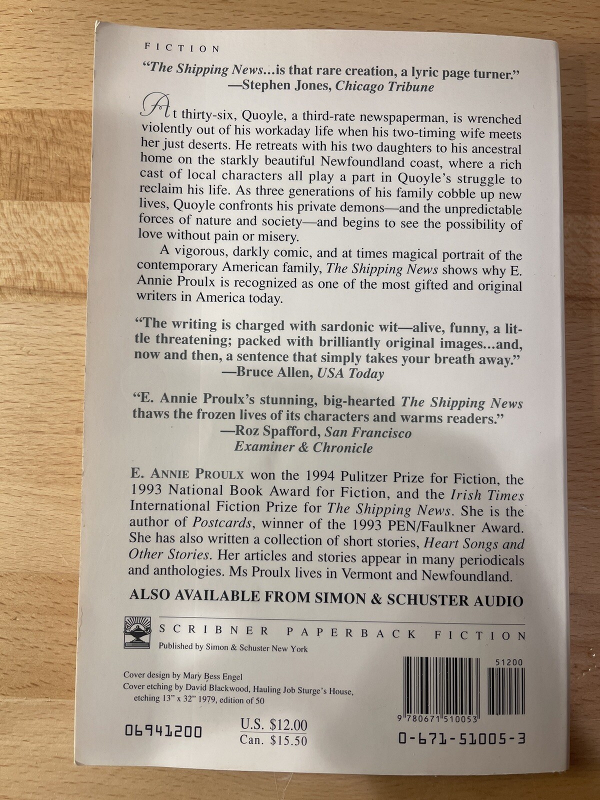 The Shipping News by Annie Proulx Pre Owned Paperback