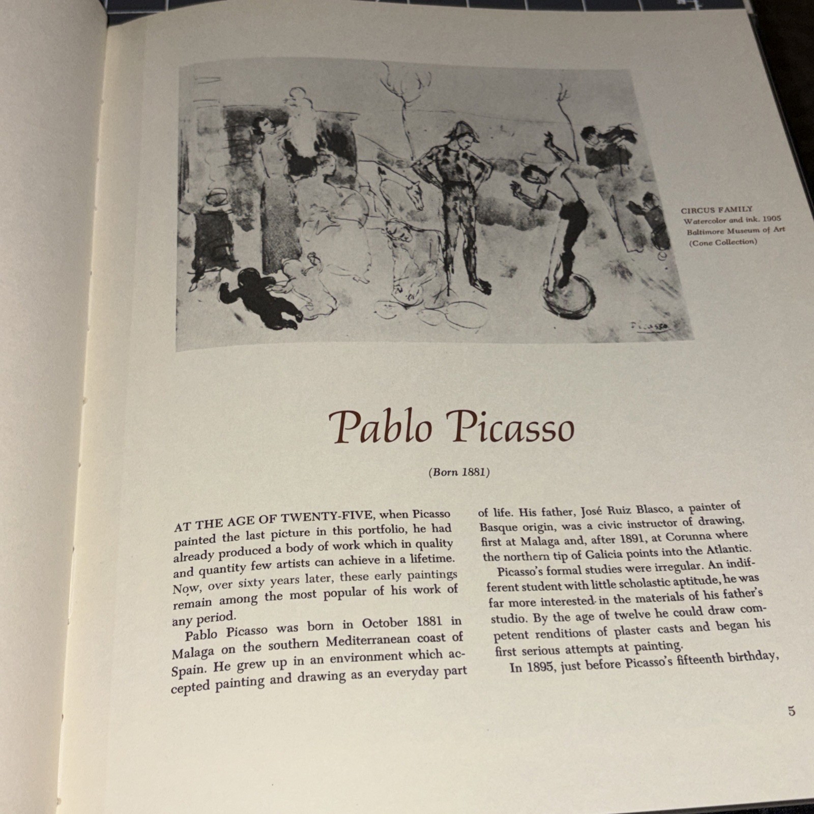 Picasso Blue And Rose Periods, Hardcover 1954 Harry N Abrams,