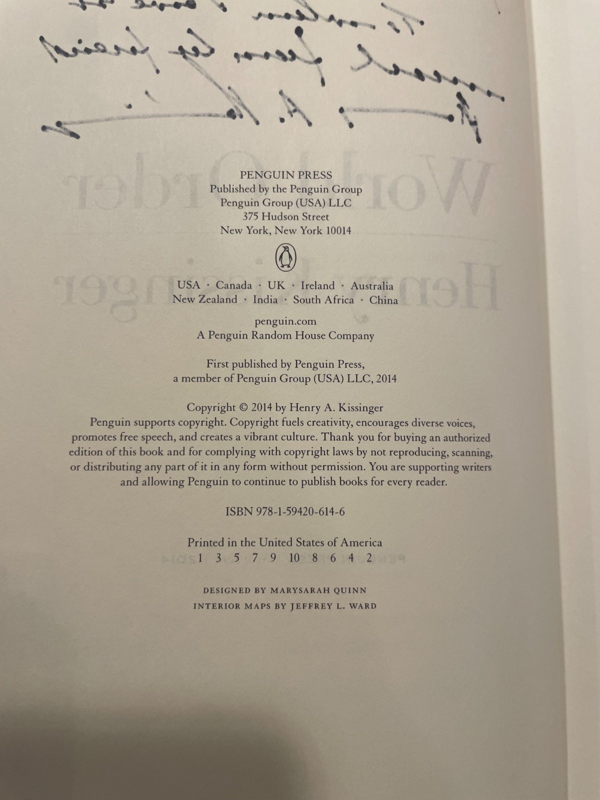 SIGNED World Order by Henry Kissinger (2014, Hardcover, 1st Edition)