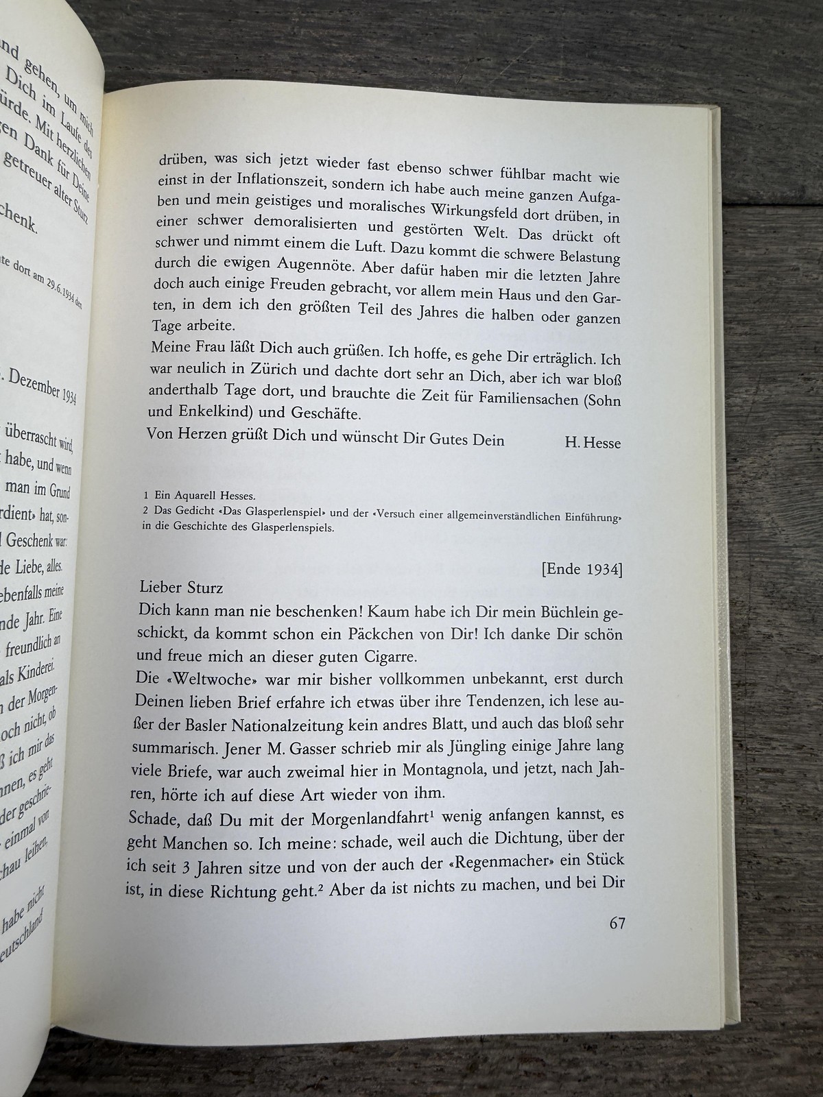 Vintage 1984 Hermann Hesse Letters to Hans Sturzenegger Signed HC Book