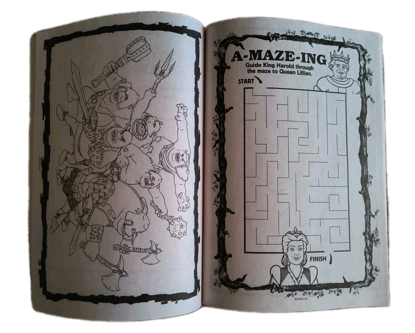 Dreamworks SHREK Jumbo Coloring Book & Activity Book Tear/Share Pages 🆕🆓Ship!