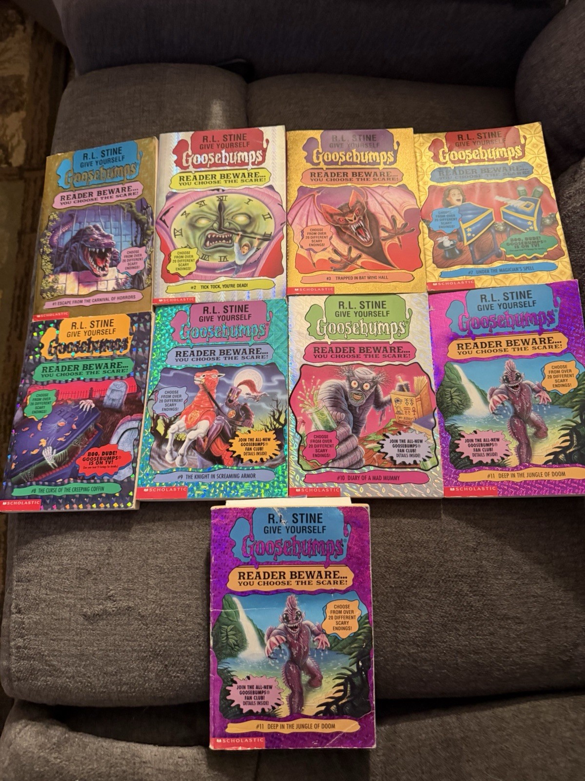 Vtg 90’s Goosebumps Book Lot Of 9 Reader Beware You Choose The Scare – RL Stine