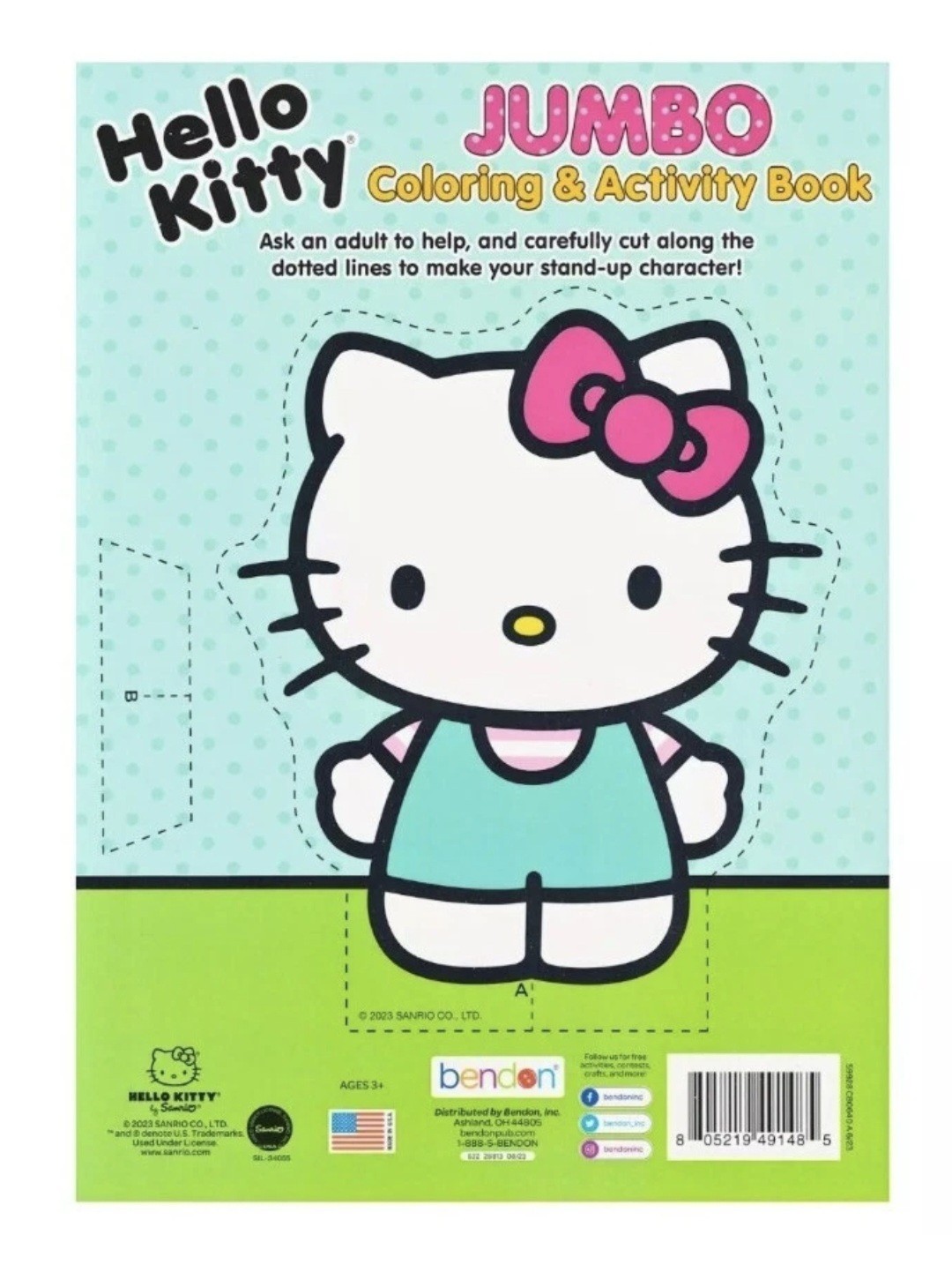 🌈💛 HELLO KITTY 💛 JUMBO 🐥 ●COLORING & ACTIVITY● Coloring And Activity Book.