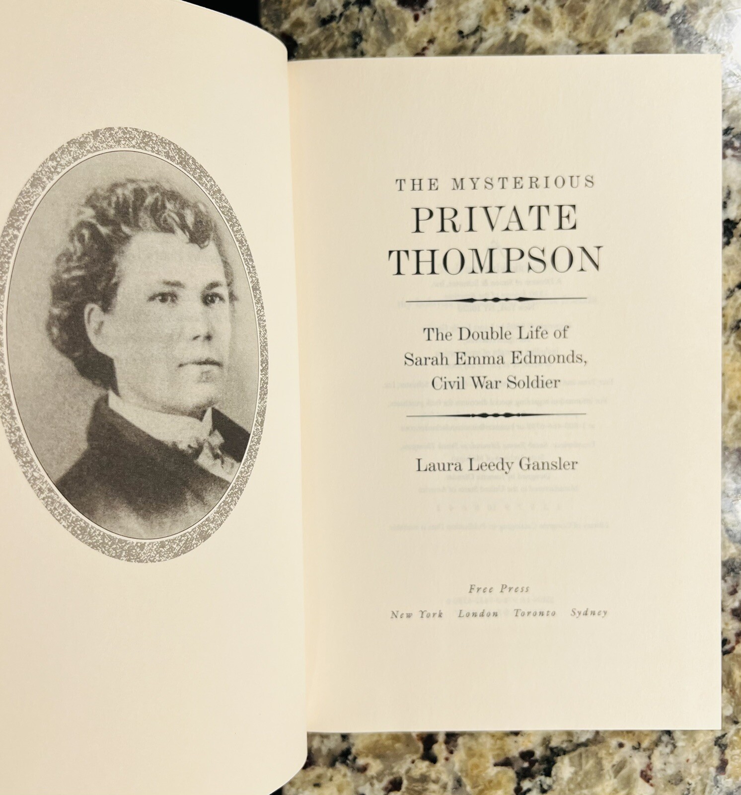 Mysterious Private Thompson, Laura Leeds Handler, Free Press, 1st Ed 2005, NEW