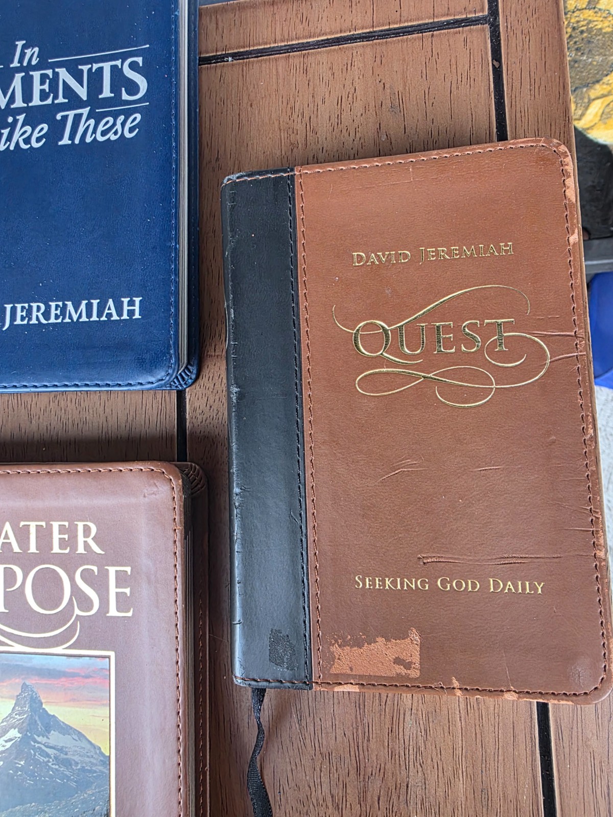 DAVID JEREMIAH Leather Devotional Book Lot of 5 CHRISTIAN BIBLE STUDY Books