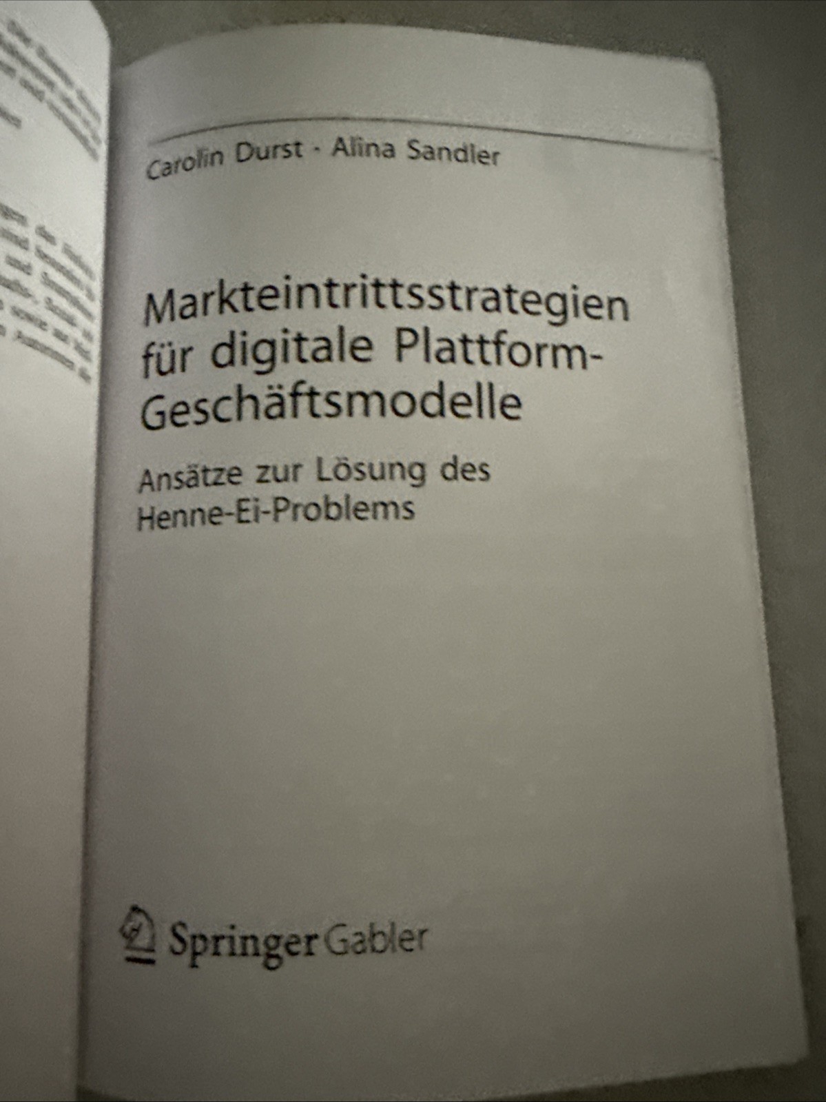 Markteintrittsstrategien FuR Digitale Plattform-Geschaftsmodelle