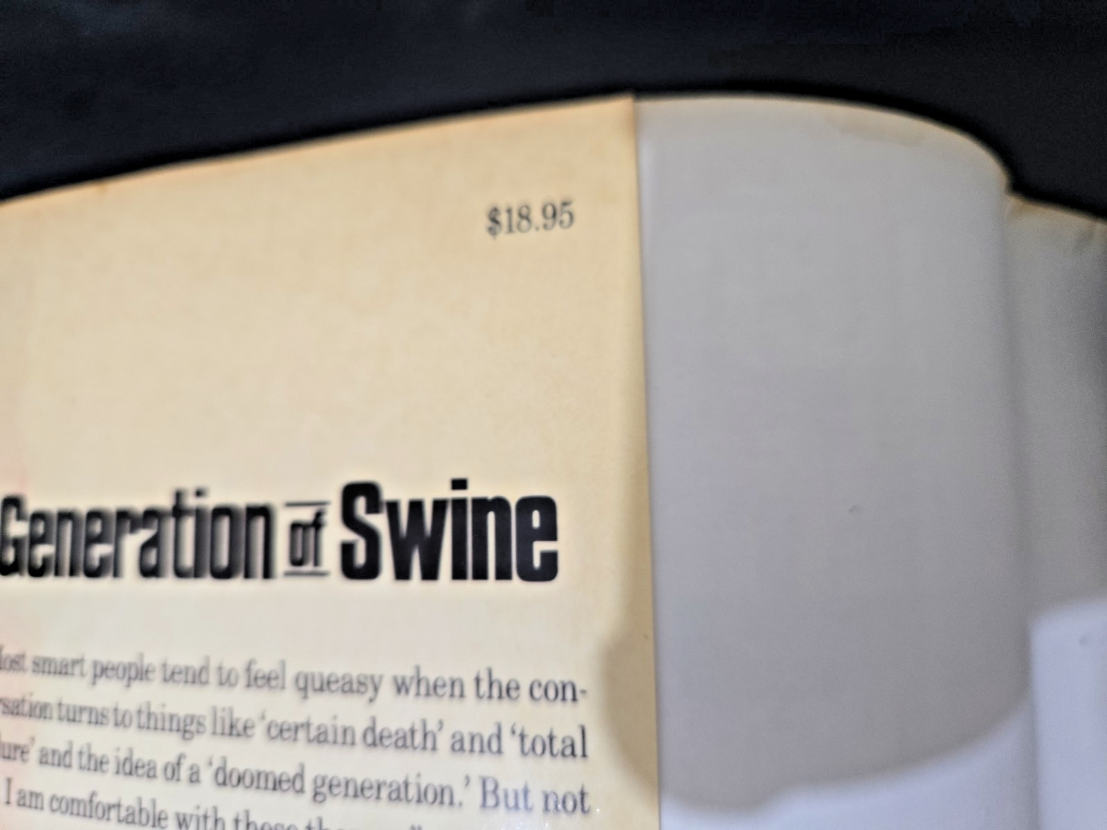 HUNTER S. THOMPSON GENERATION OF SWINE GONZO PAPERS VOL 2 1st EDITION 1st PRINT