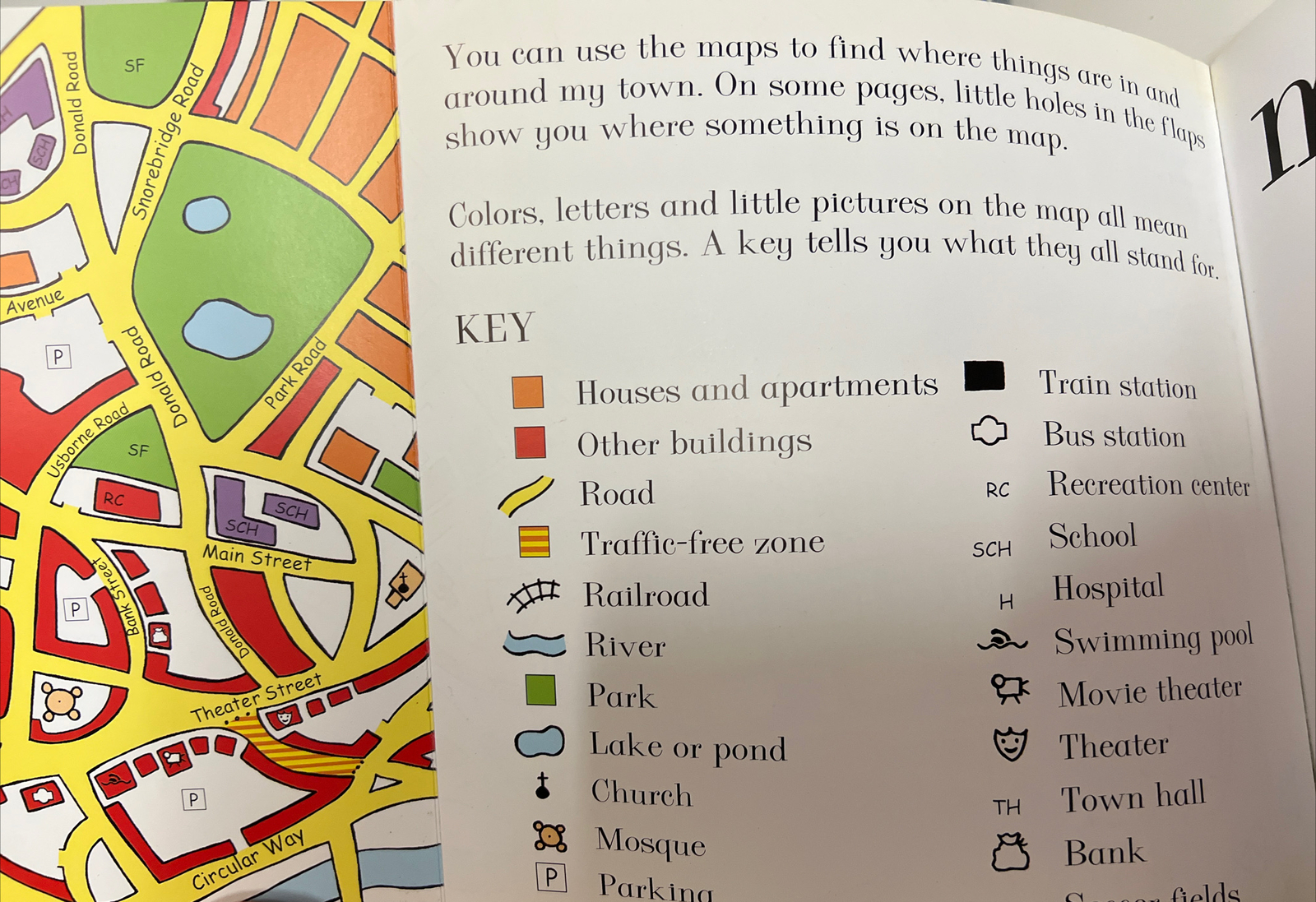 My Town (Usborne First Geography) by Treays, A Lift The Flap Book Young Readers