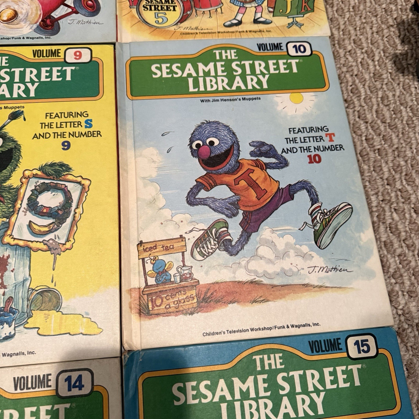 Vintage Sesame Street Library Books Set Vol 1–15 CTW Funk Wagnalls 1970s