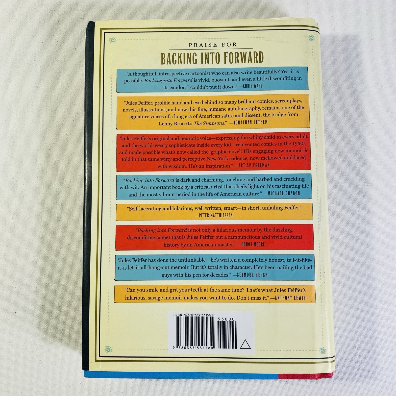 Backing into Forward A Memoir by Jules Feiffer 2010, Hardcover