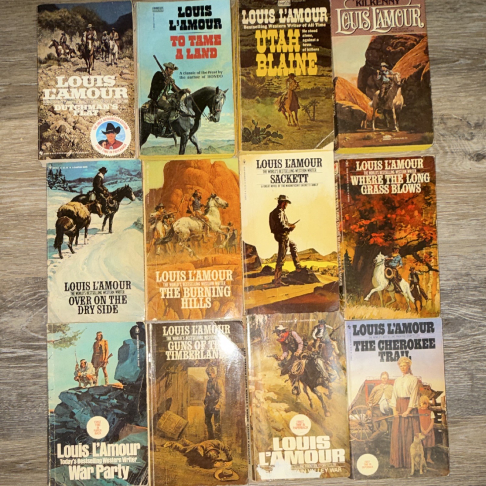 Louis L’Amour Vintage Western Paperback Book LOT Bantam & Fawcett Books