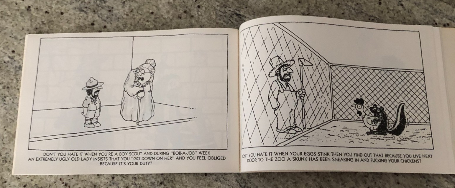 RODNEY RUDE “I HATE THAT” CARTOON BOOK – 110pg 26x 17cm – 1987 – LIKE NEW PAGES